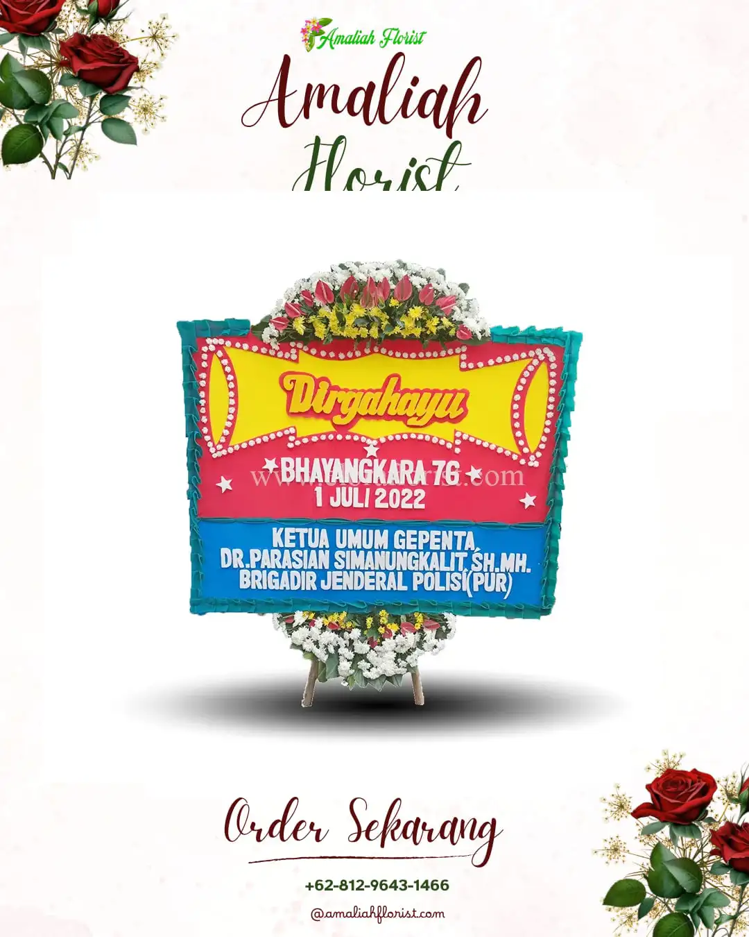 Papan Bunga HUT Ulang Tahun Air Hangat